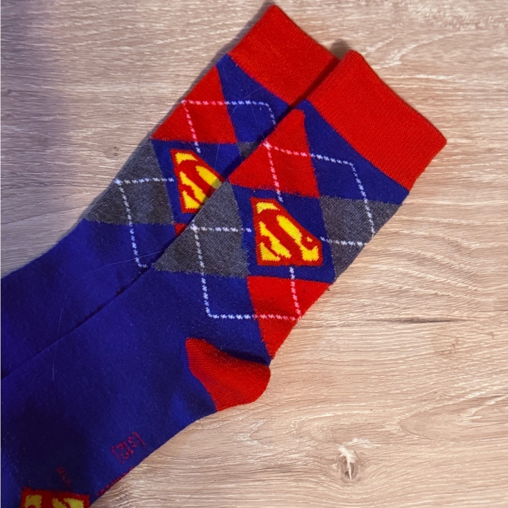Superman Argyle Socks